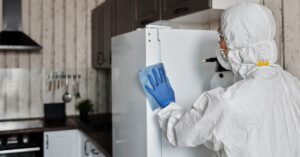 sanitization of a fridge
