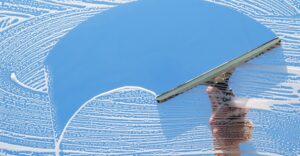 squeegee pattern on window