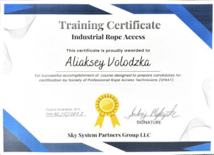 IRATA Certified - Ira Volodska - Glass Restoration Specialist