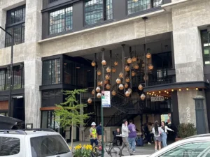 Weathered New York City architecture with aging factory-style windows exposed to urban runoff
